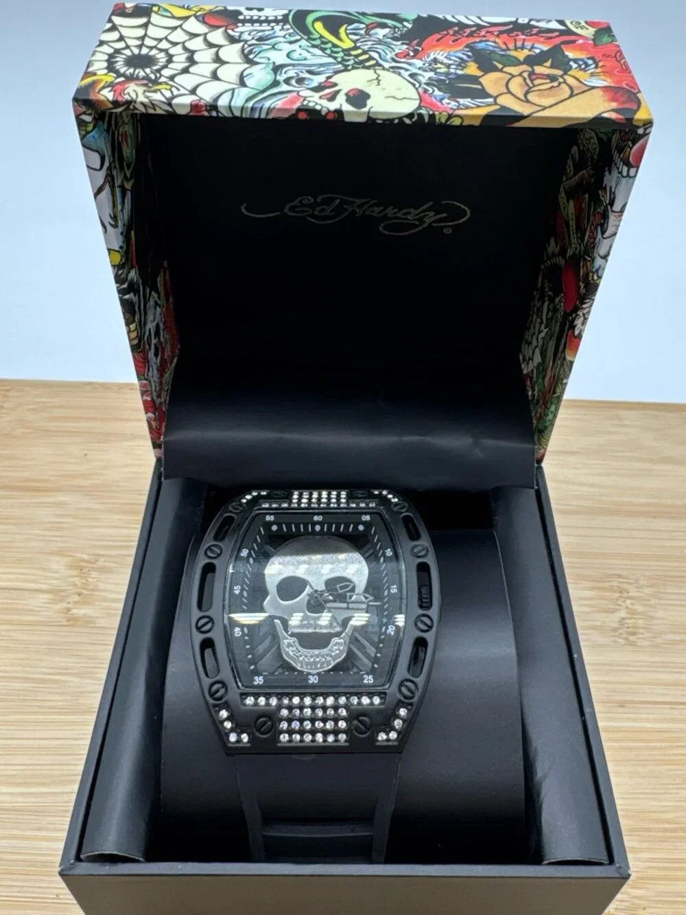 ED HARDY Skull Men's Quartz Movement Analog Watch
